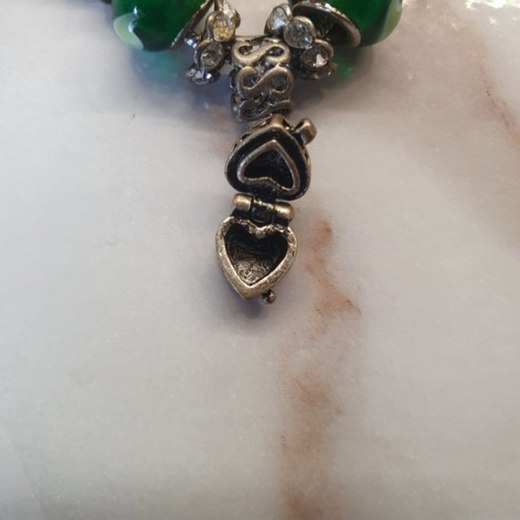 Long stone pendant Necklace jewellery  neckpiece turqoise - Picture 3 of 4